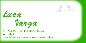 luca varga business card